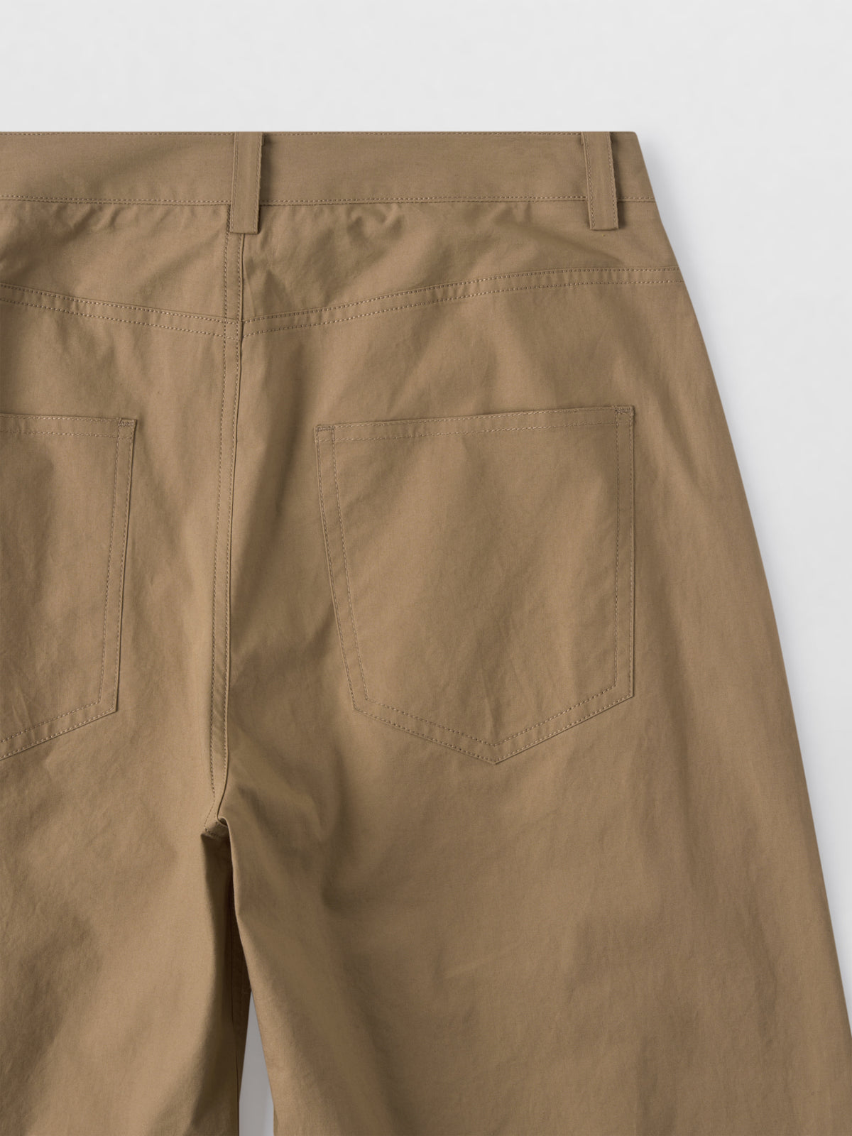Round Curved Pants_almond beige