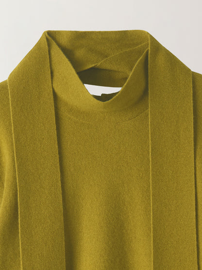 Cashmere Scarf Sweater_olive