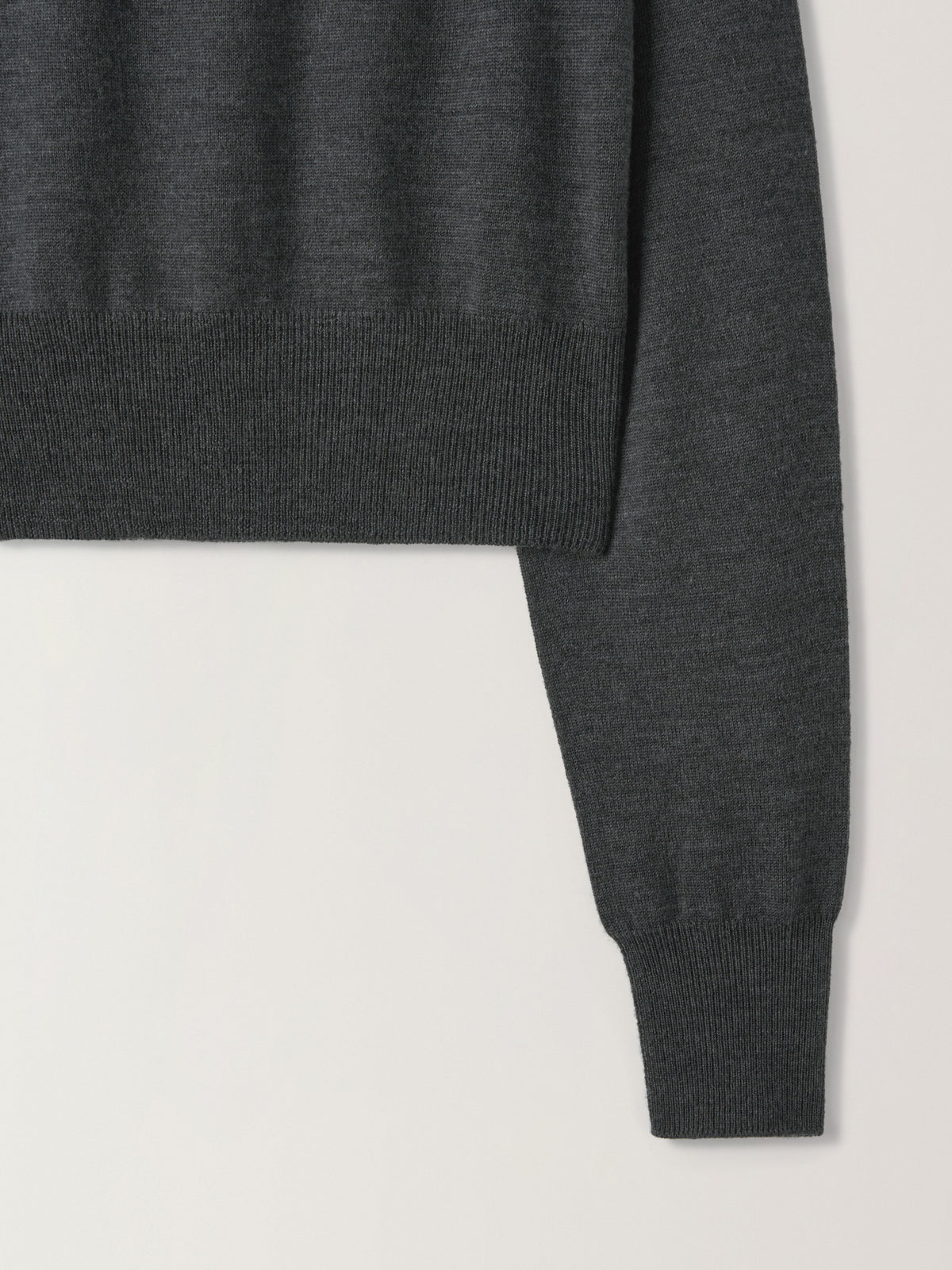 [11/25 Pre-order] Merino Wool Mock Neck Knit_charcoal