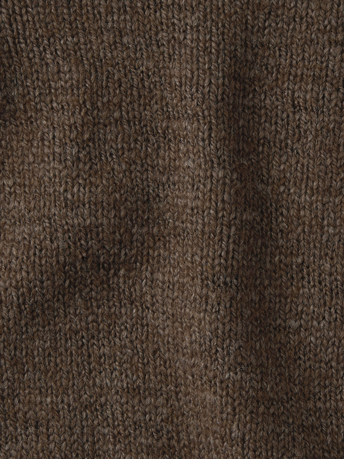 Textured V-neck Knit_brown