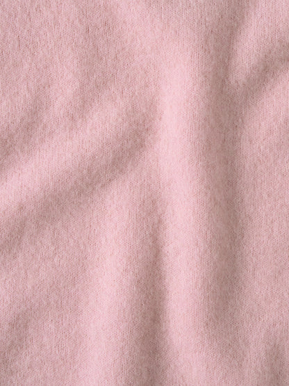 High-neck button knit_pink