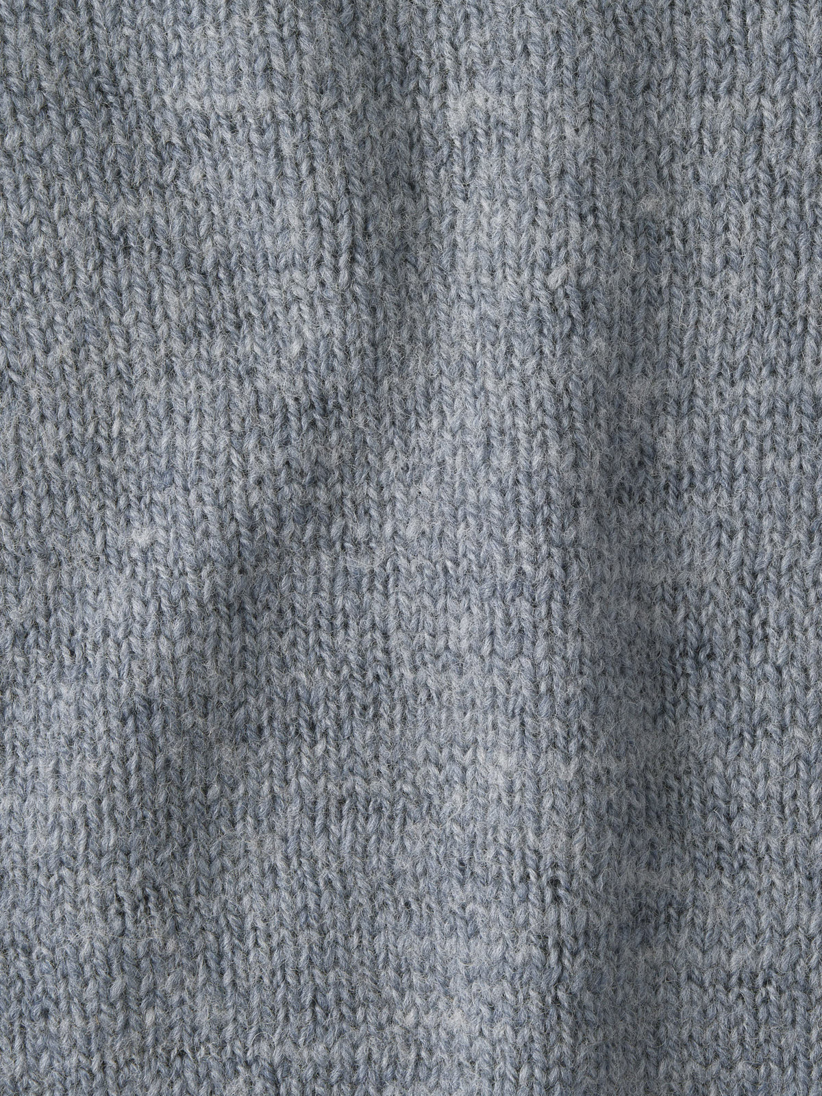 Textured V-neck Knit_grey blue