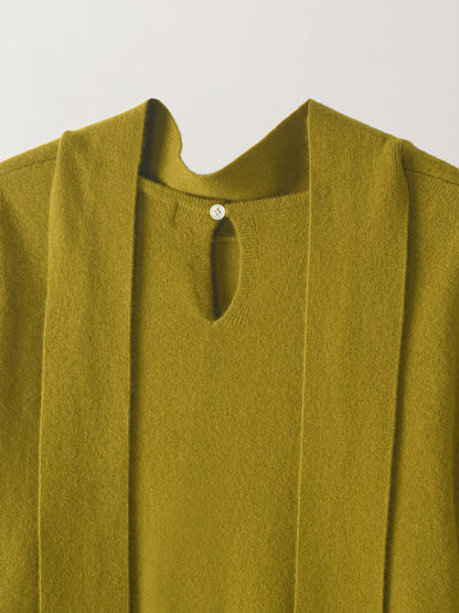 Cashmere Scarf Sweater_olive