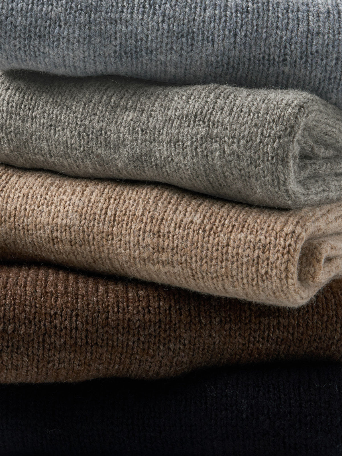 Textured V-neck Knit_grey blue