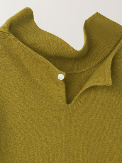 Cashmere Scarf Sweater_olive