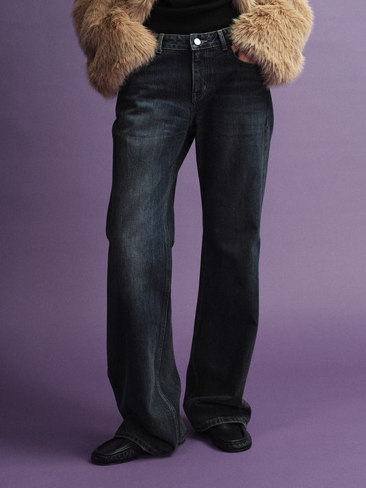 Low-rise denim_dark indigo