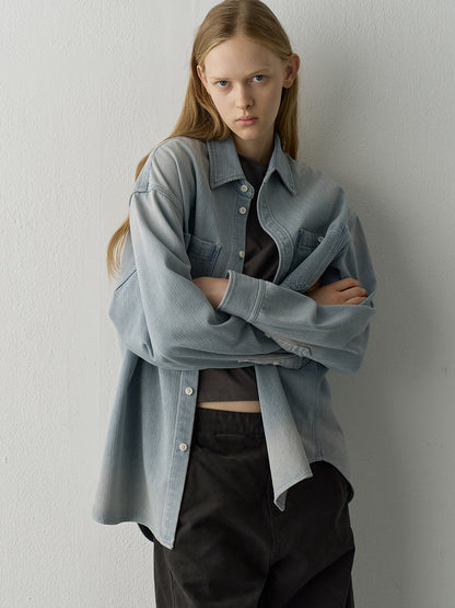 Out-Pocket Denim Shirt_light indigo