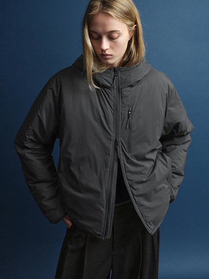 Padded Hooded Jumper_charcoal