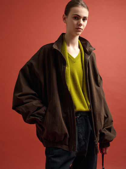 [11/3 Pre-order] Peached Cotton Blouson_brown