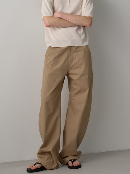 Round Curved Pants_almond beige