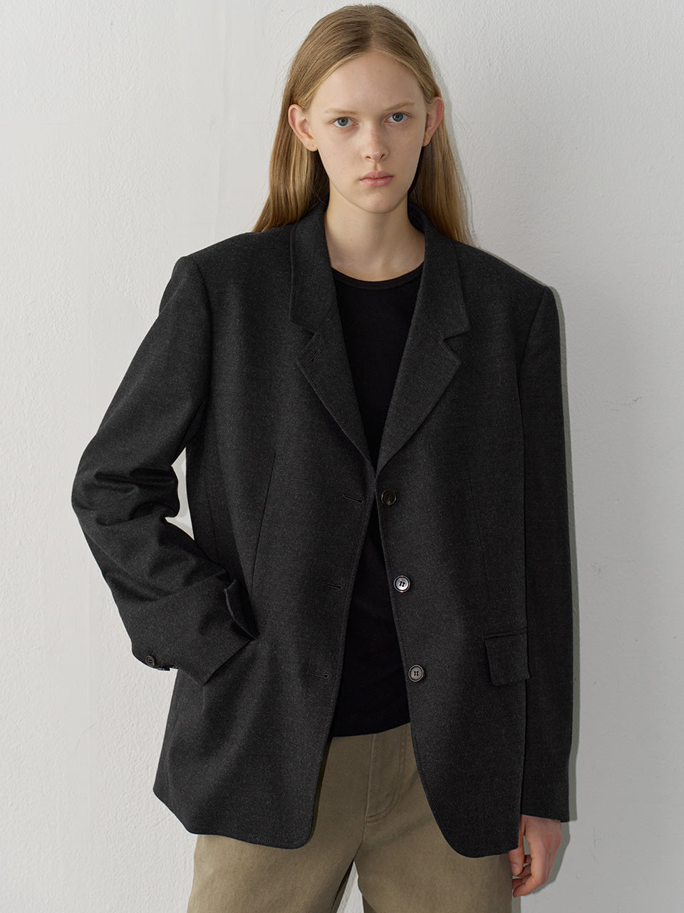 Timeless 3-Button Jacket_dark charcoal
