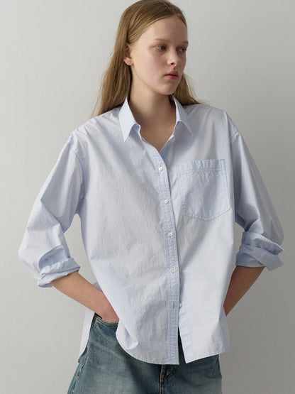 [11/23 Pre-order] Washed Cotton Shirt_sky