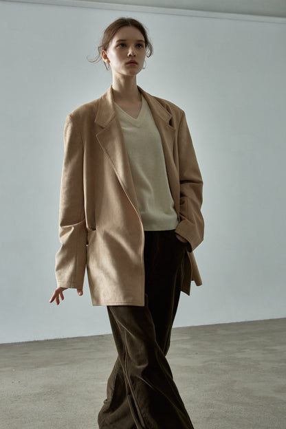 Essential V-neck Knit_ivory