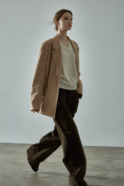 Essential V-neck Knit_ivory