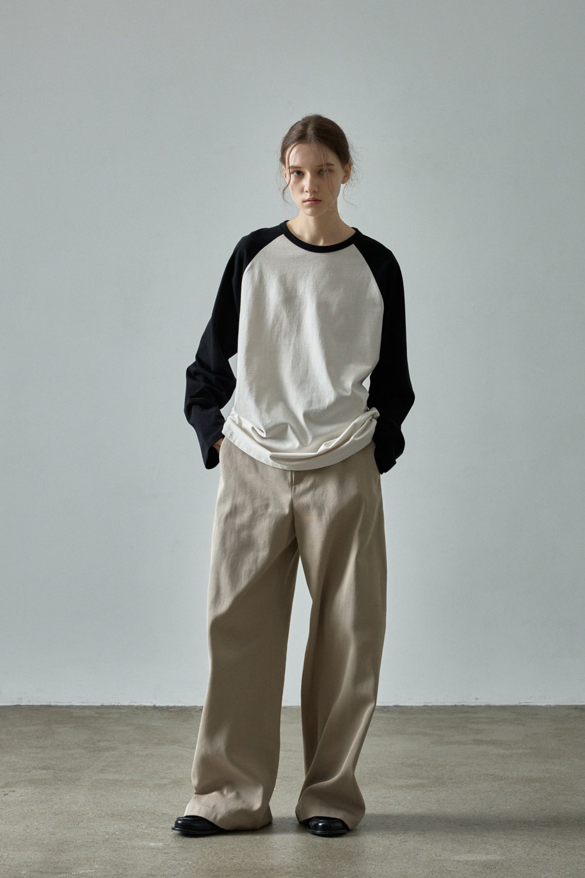 Relaxed Cotton Pants_olive beige