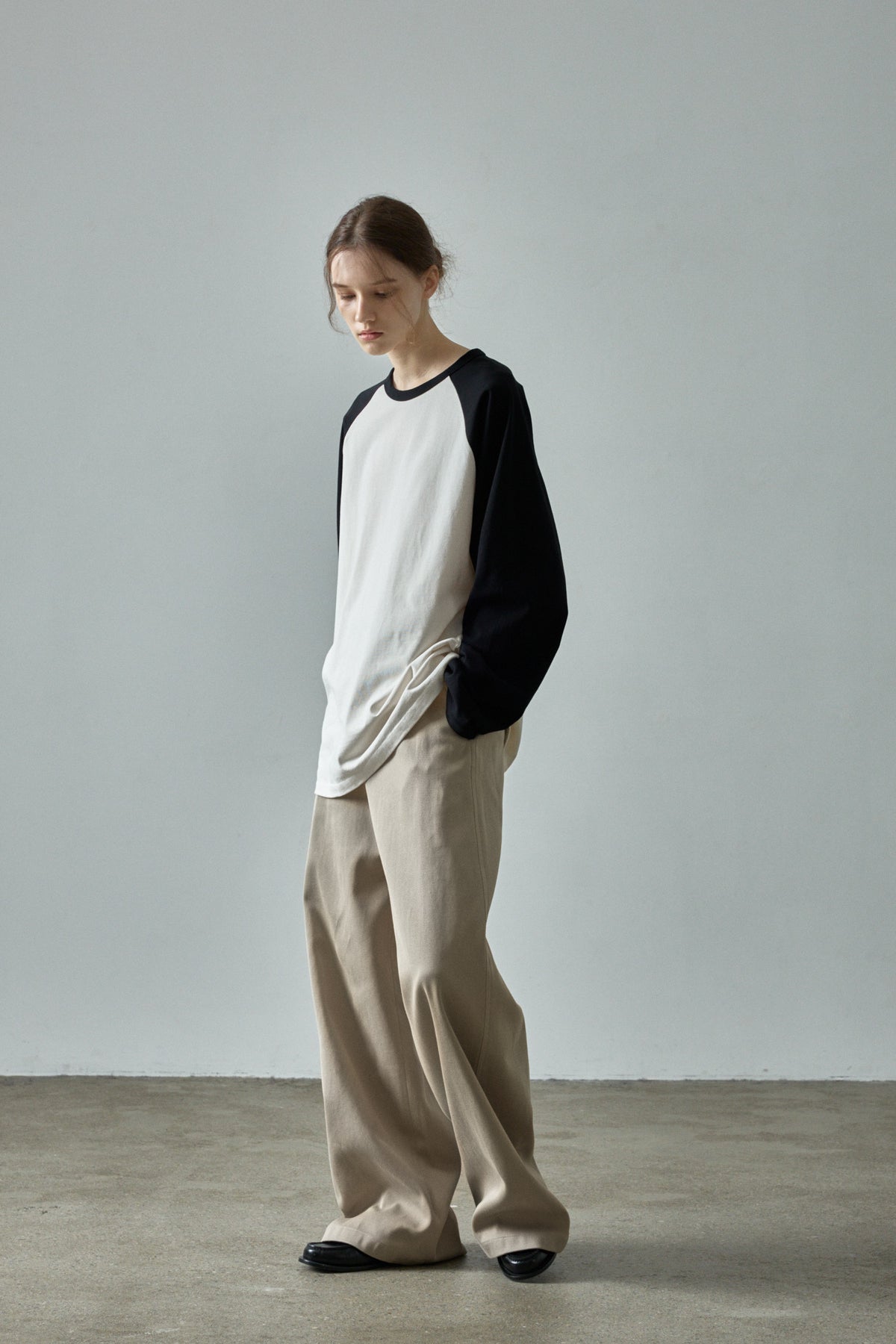 Relaxed Cotton Pants_olive beige