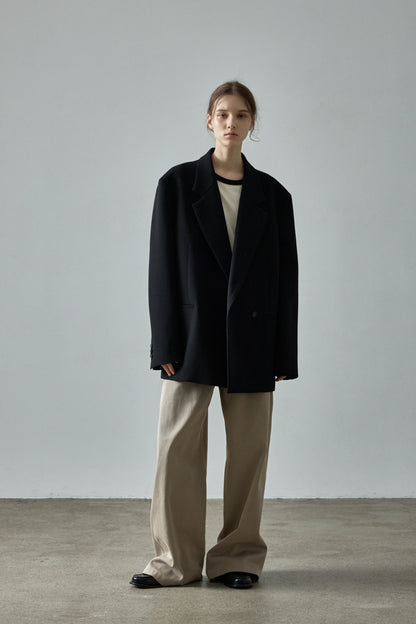 Relaxed Cotton Pants_olive beige