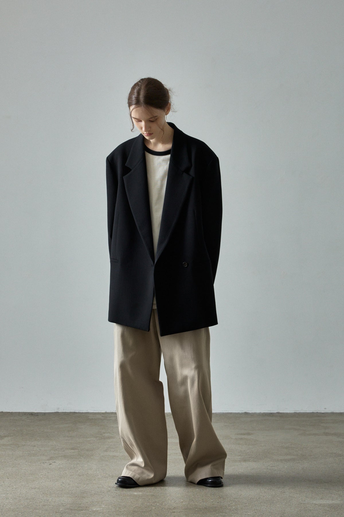 Relaxed Cotton Pants_olive beige