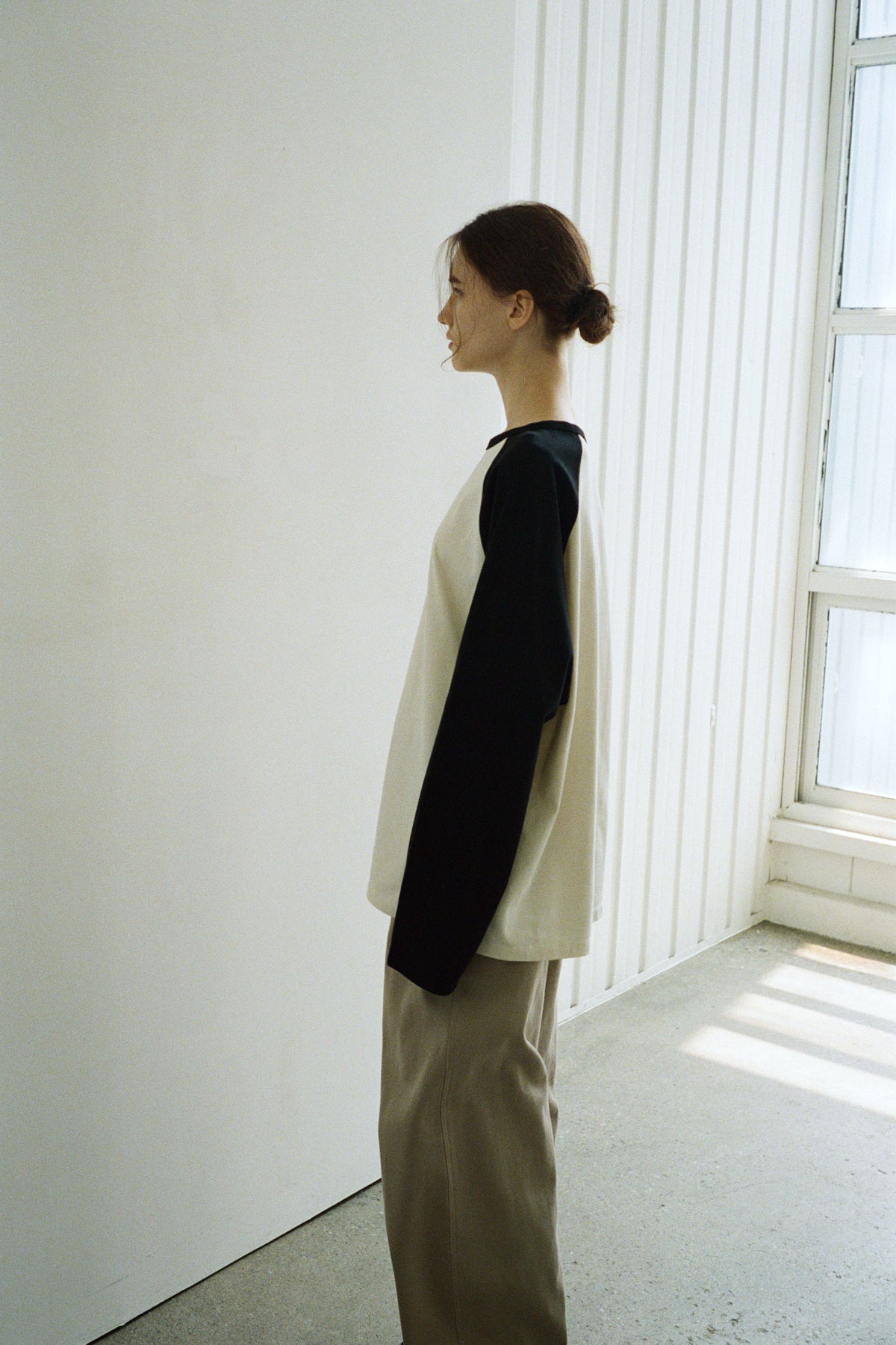 Relaxed Cotton Pants_olive beige