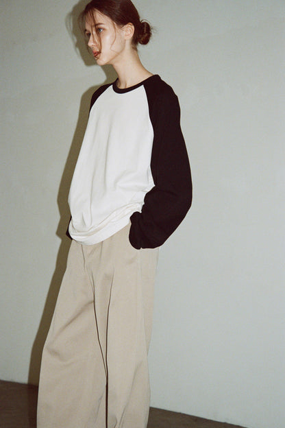 Relaxed Cotton Pants_olive beige