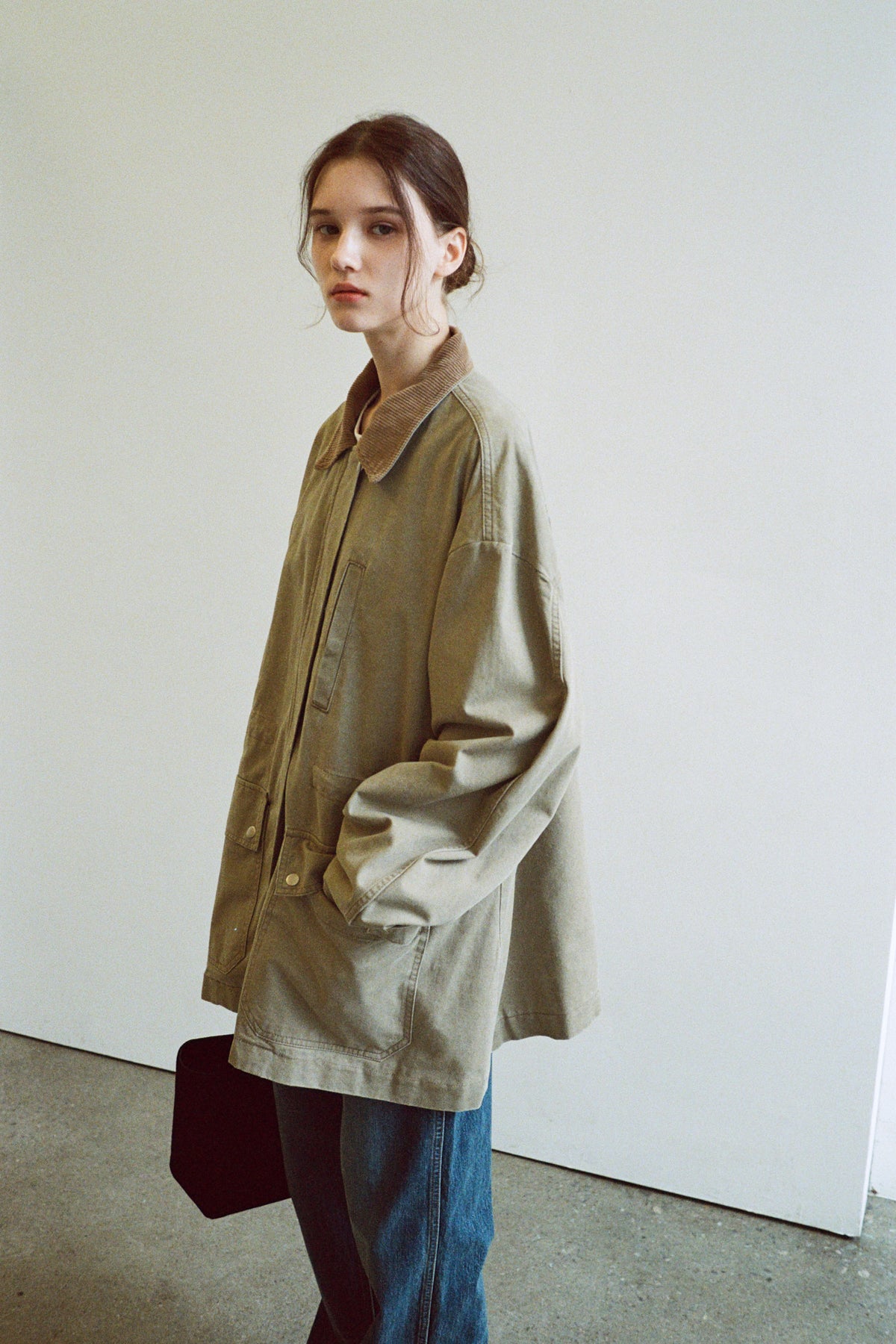 Cotton Utility Jacket_khaki beige