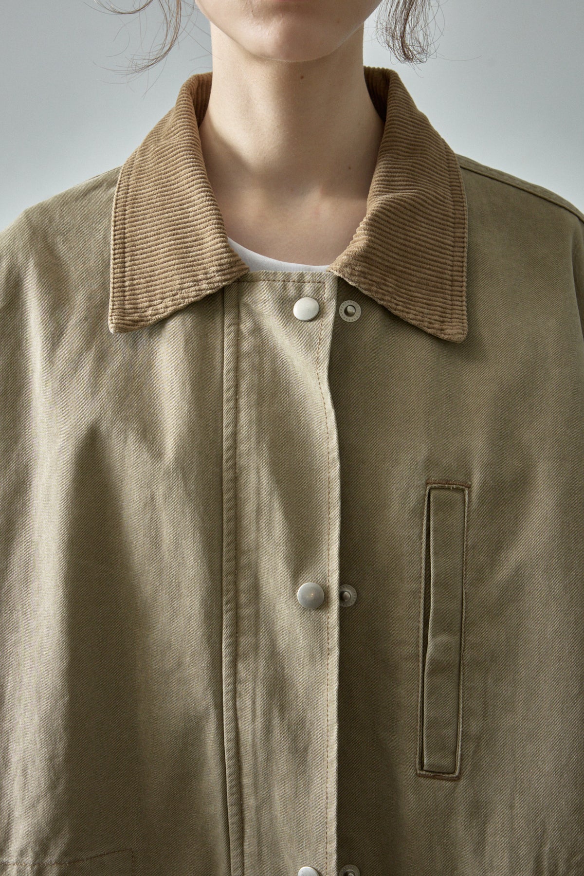 Cotton Utility Jacket_khaki beige