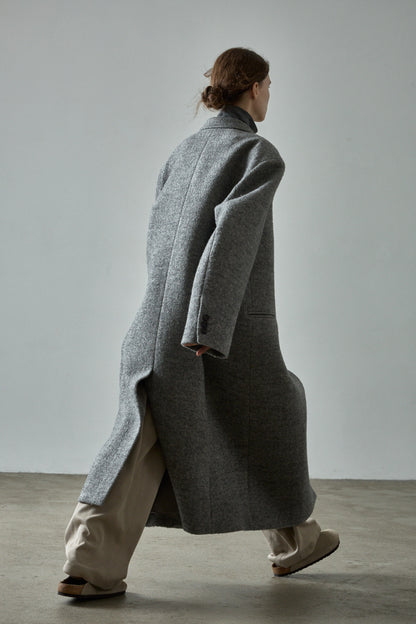 Curved Cotton Pants_olive beige