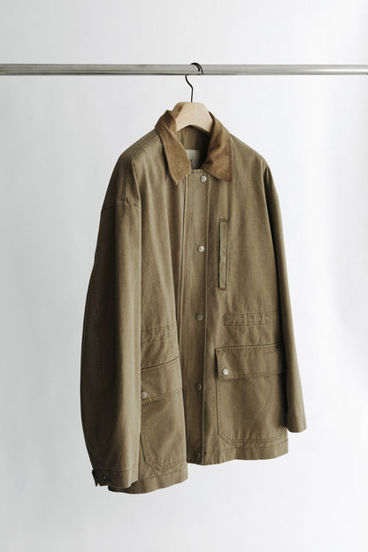 Cotton Utility Jacket_khaki beige