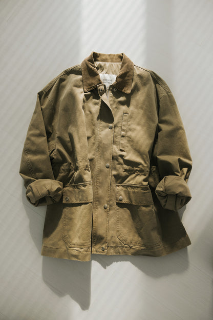 Cotton Utility Jacket_khaki beige