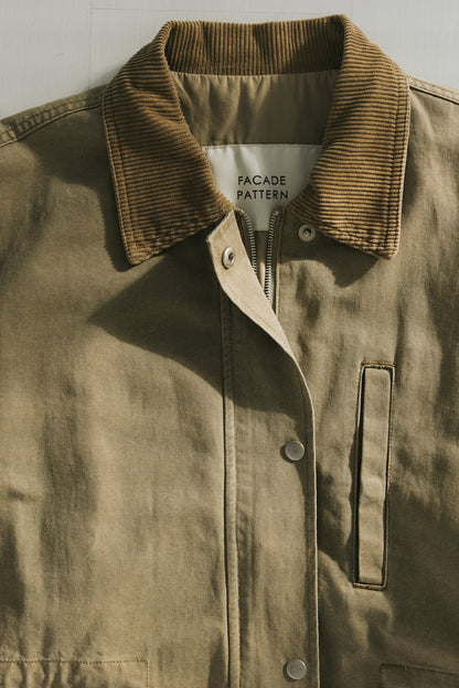 Cotton Utility Jacket_khaki beige