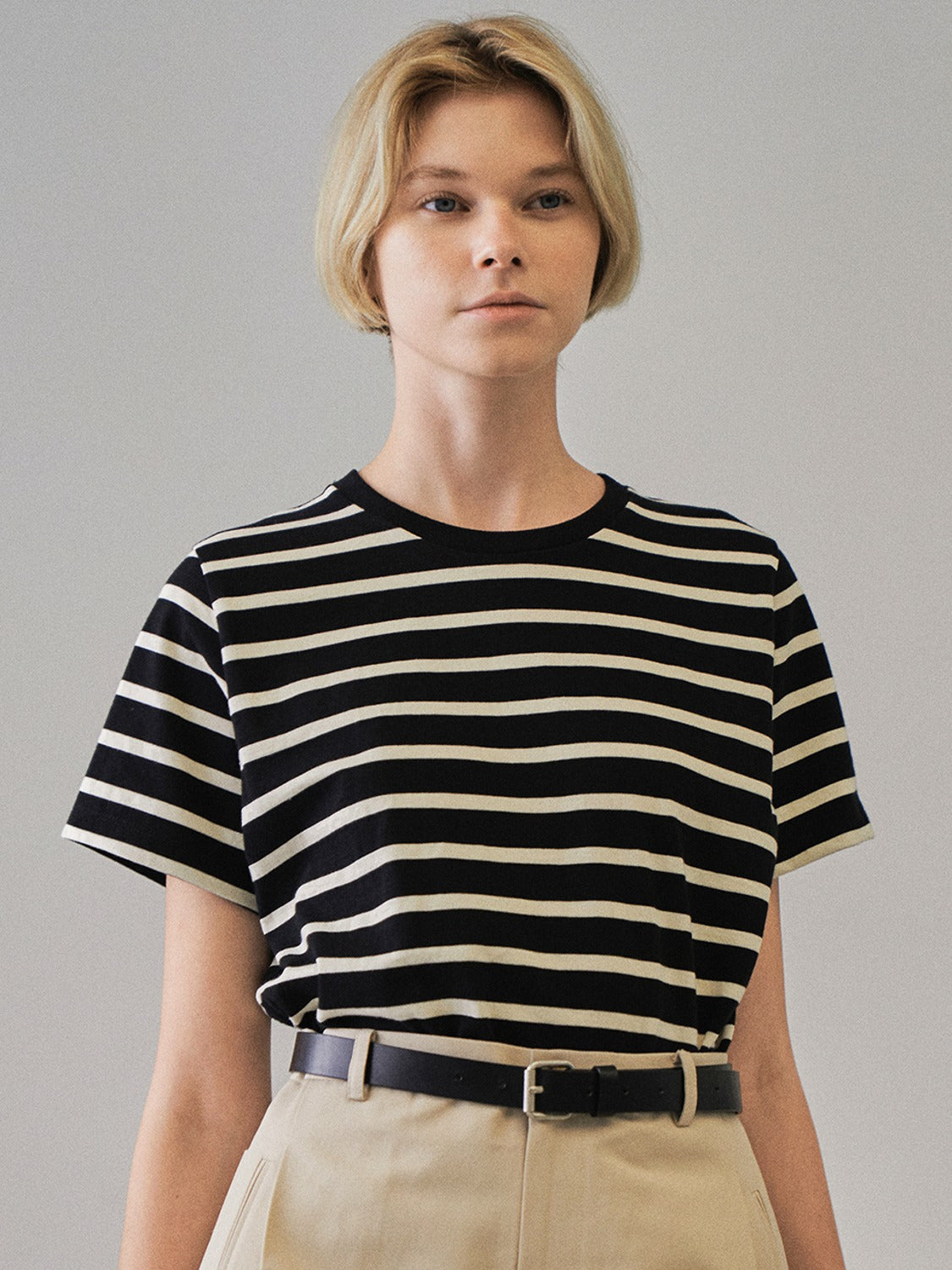 Cotton Striped T-shirt_3color